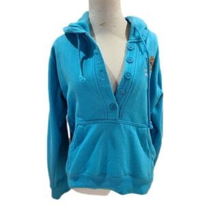 Enza Half button Up Hoodie Pull Over OSU Veterinary Medicine